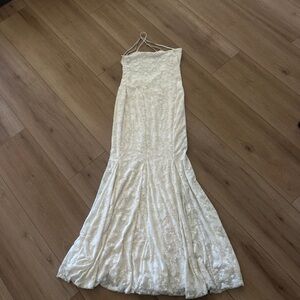 SHEIN Cream Lace Wedding Gown